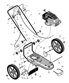 Part Location Diagram of MU300157 Briggs and Stratton Decal, Hayter